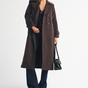 Abercrombie & Fitch Dark Brown Trench Coat